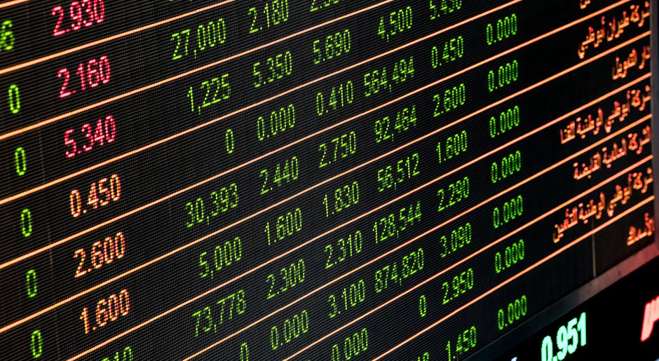 pexels-photo-534216-534216 Detailed view of a stock market screen showing numbers and data, symbolizing financial trading.